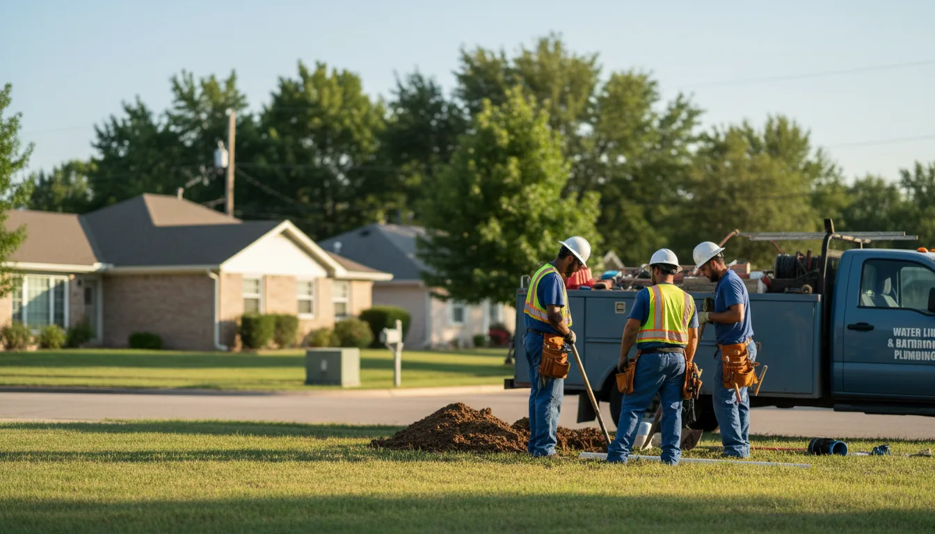 Residential water line and bathroom plumbing service in Sparta, OH